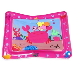 Mr. Crab Inflatable Tummy Time Mat Water Play Mat - Pink