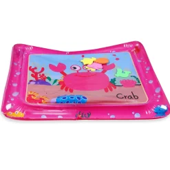 Mr. Crab Inflatable Tummy Time Mat Water Play Mat - Pink