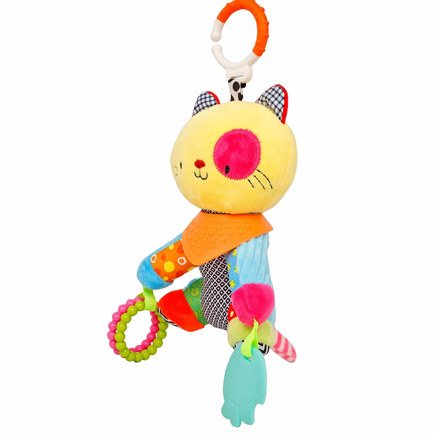 Mr. Patches Yellow Premium Hanging Toy With Teether