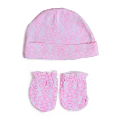 Mummy's Princess Pink Set Of 2 Caps And 1 Mitten