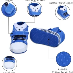 My Buddy Bear Cute And Stylish Comfy Velcro Booties - Blue