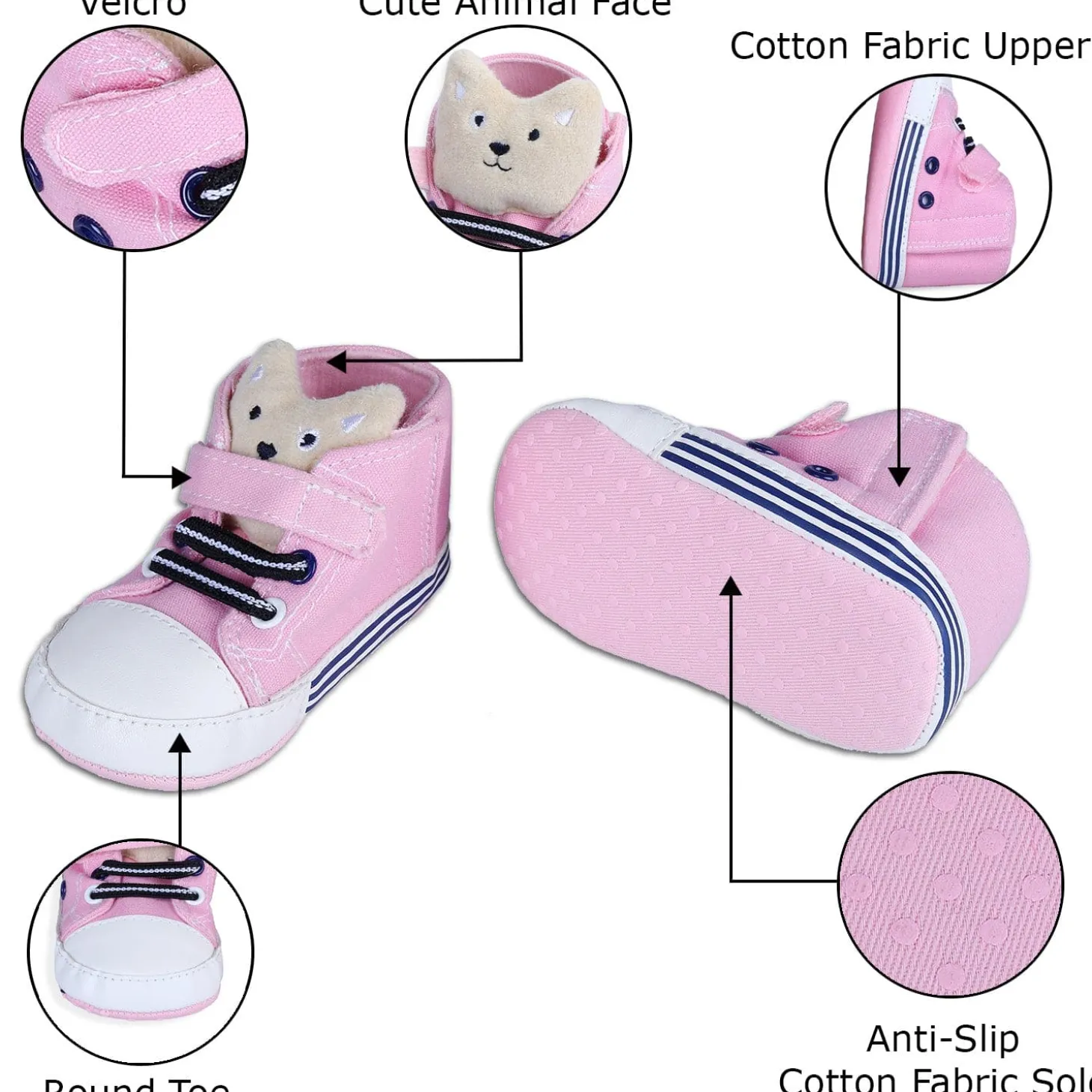 My Buddy Bear Cute And Stylish Comfy Booties - Pink