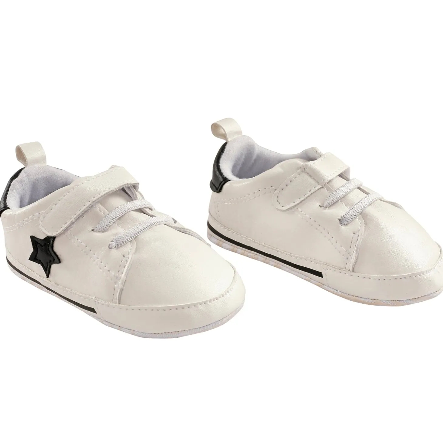 My Star White And Black Casual Booties