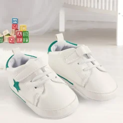 My Star White And Green Casual Booties