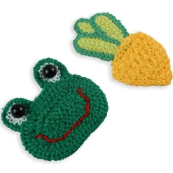 Myrina Frogs Hair Clips Set 10 Pcs - Green, Yellow