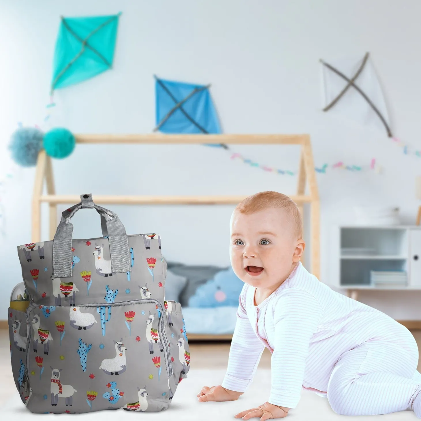 Nature Lover Beige Diaper Bag