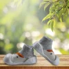 Newborn Anti-Skid Rubber Sole Slip-On Shoes Fox - Grey