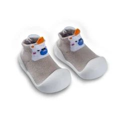 Newborn Anti-Skid Rubber Sole Slip-On Shoes Teddy - Beige