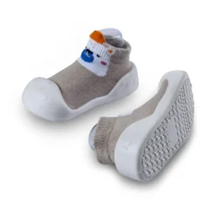 Newborn Anti-Skid Rubber Sole Slip-On Shoes Teddy - Beige