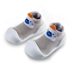 Newborn Anti-Skid Rubber Sole Slip-On Shoes Teddy - Beige