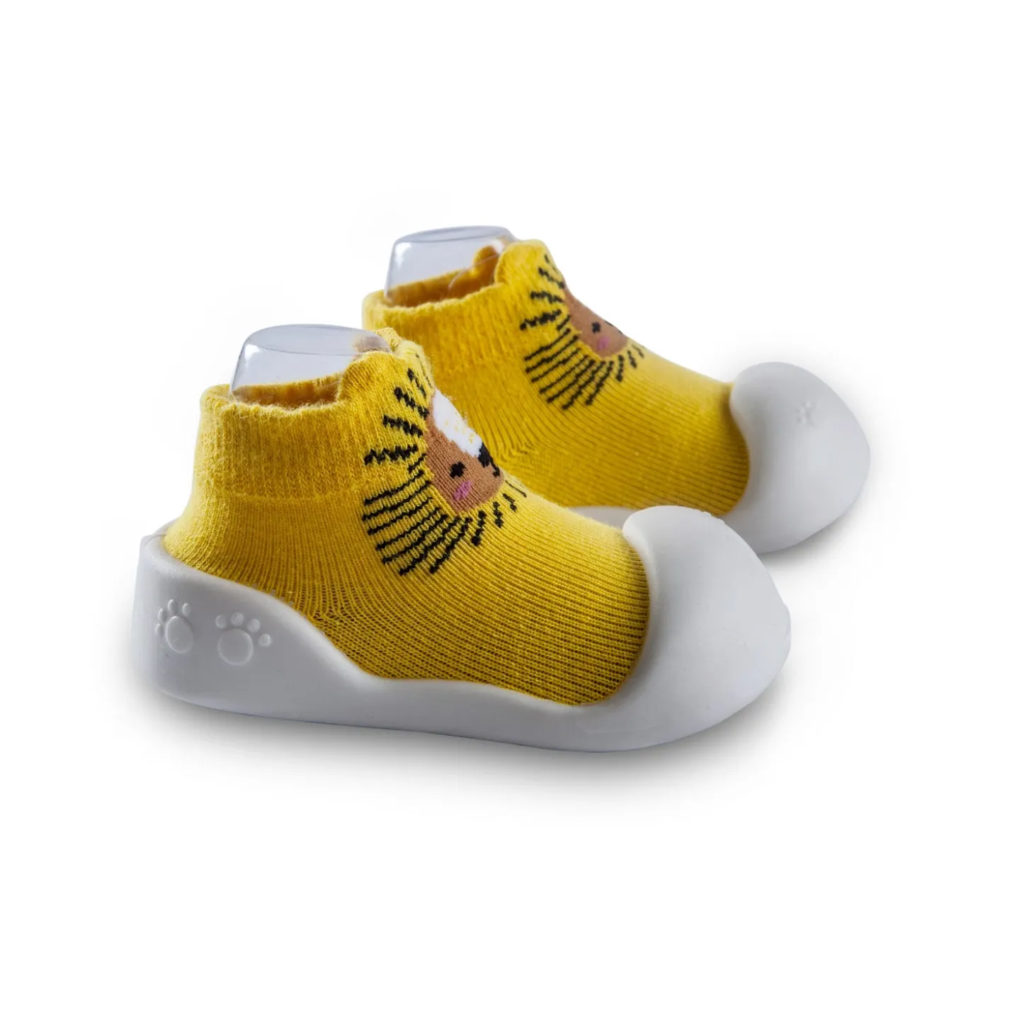 Newborn Anti-Skid Rubber Sole Slip-On Shoes Lion - Yellow