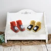 Newborn Crochet Woollen Booties Teddy - Orange, Yellow