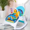 Newborn To Toddler Happy Baby Bouncer With Hanging Toys Blue