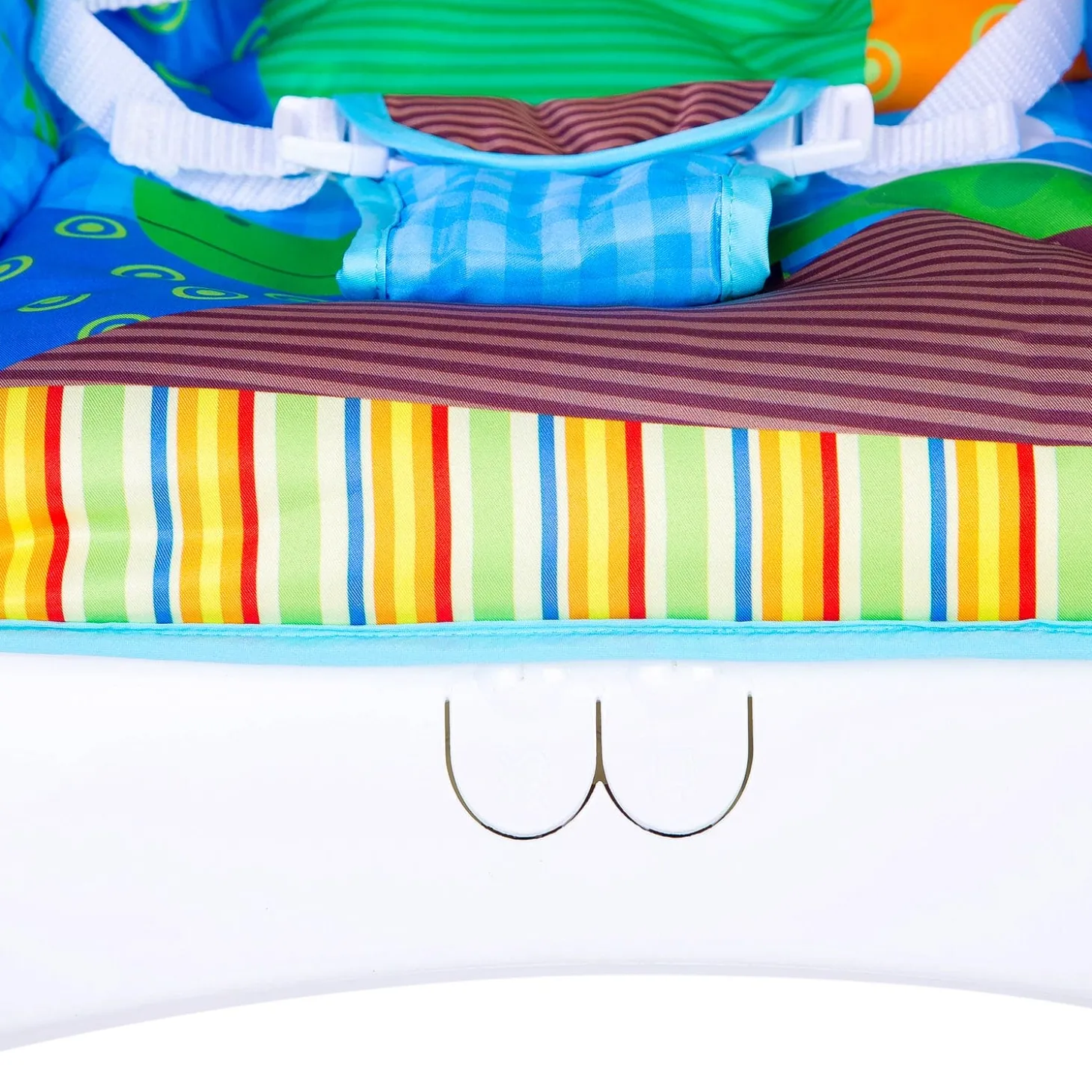Newborn To Toddler Happy Baby Bouncer With Hanging Toys Blue