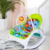 Newborn To Toddler Portable Bouncer With Hanging Toys Green