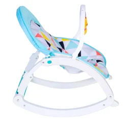 Newborn To Toddler Portable Bouncer With Hanging Toys Abstract Blue