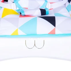 Newborn To Toddler Portable Bouncer With Hanging Toys Abstract Blue