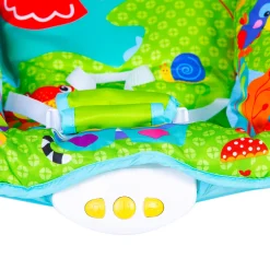 Newborn To Toddler Portable Bouncer With Hanging Toys Blue & Green