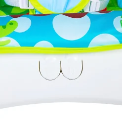 Newborn To Toddler Portable Bouncer With Hanging Toys Green
