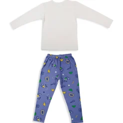 Night Suit Cotton Tshirt And Pyjama Super Frog Grey