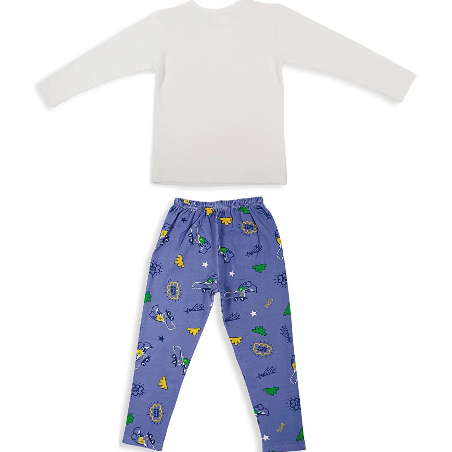 Night Suit Cotton Tshirt And Pyjama Super Frog Grey