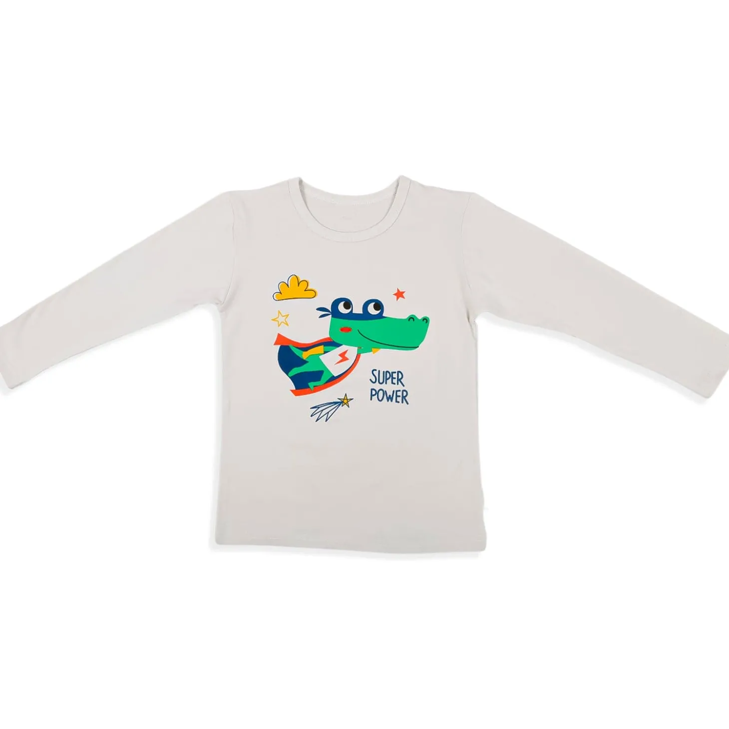 Night Suit Cotton Tshirt And Pyjama Super Frog Grey