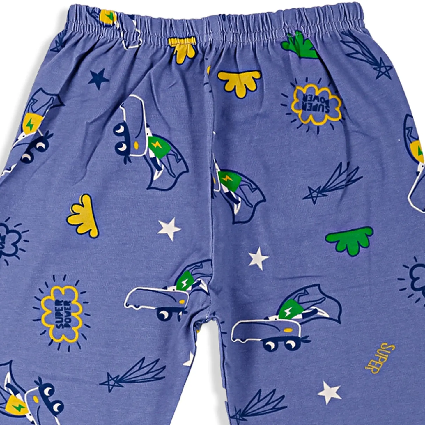 Night Suit Cotton Tshirt And Pyjama Super Frog Grey
