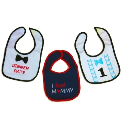 No. 1 Star Blue 3 Pk Bibs