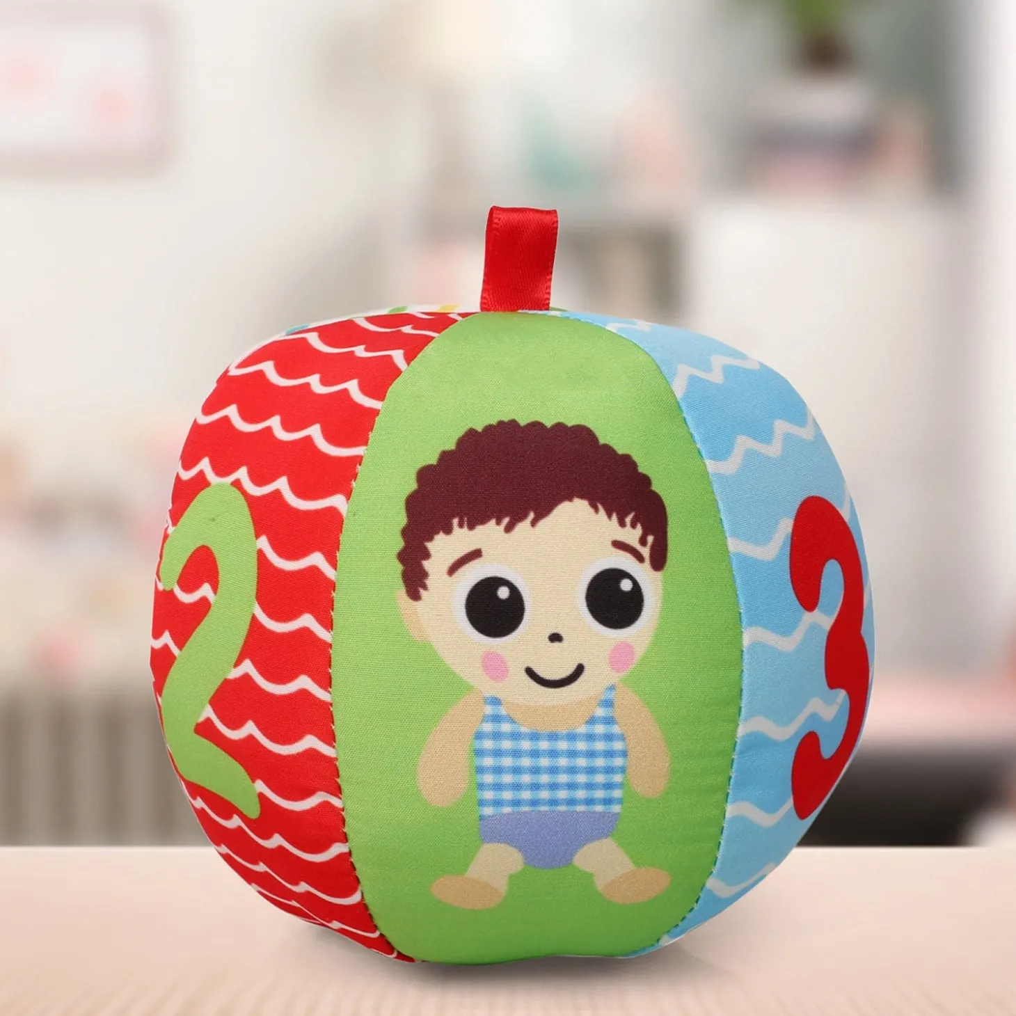 Numbers Blue Rattle Ball