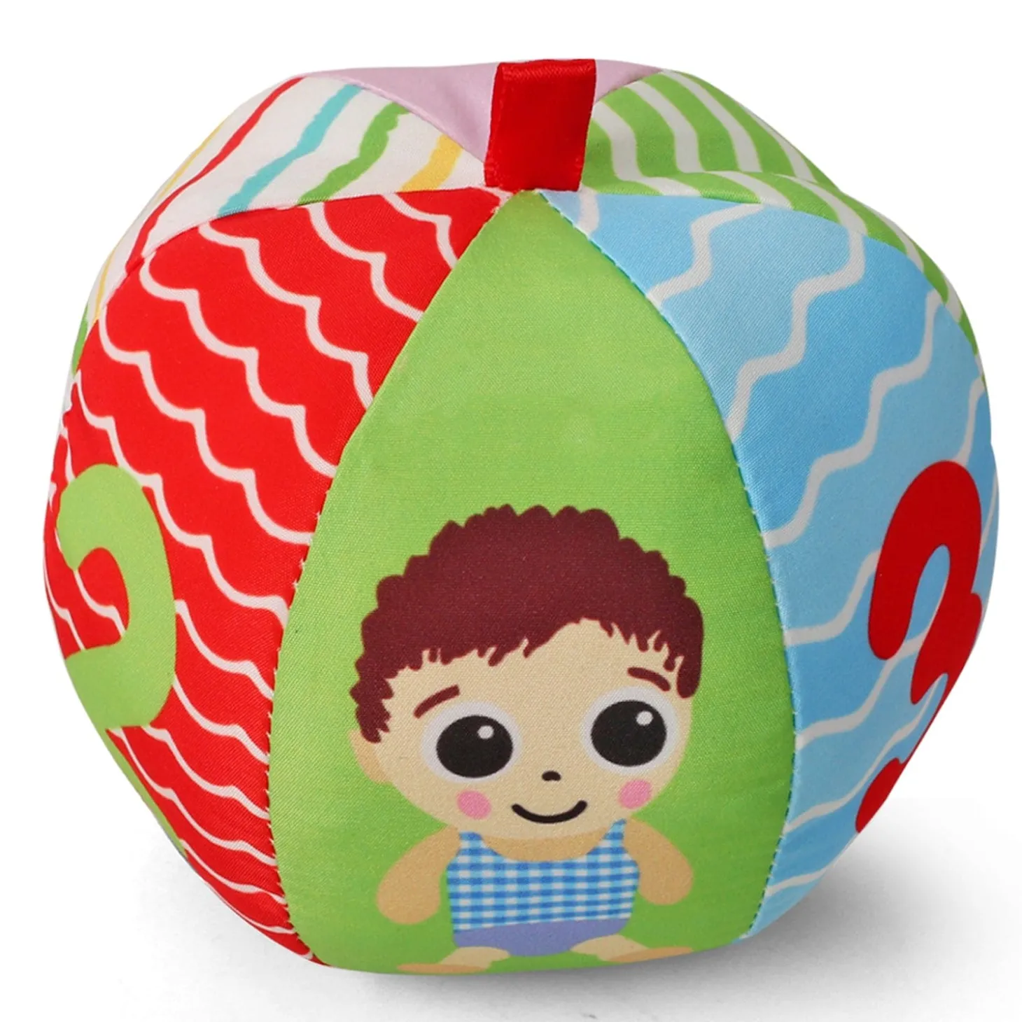 Numbers Blue Rattle Ball