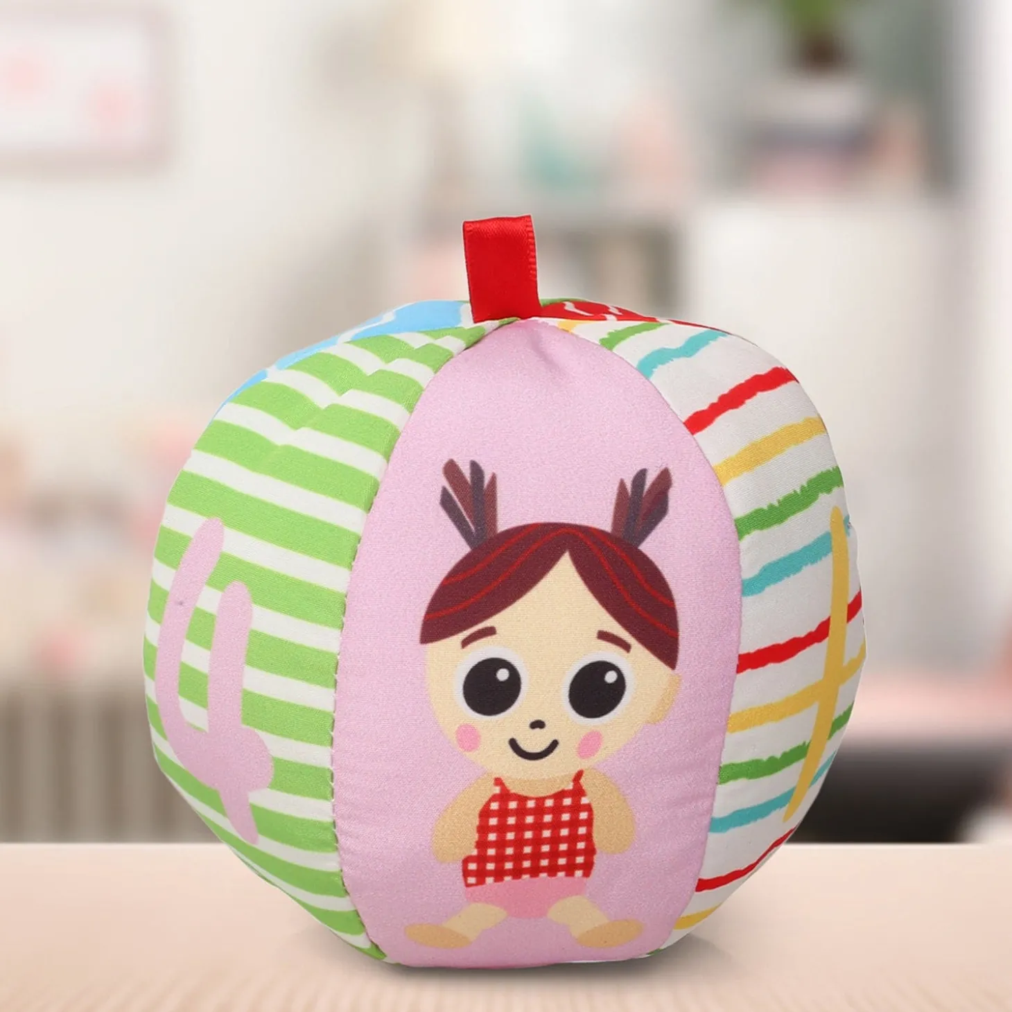 Numbers Pink Rattle Ball