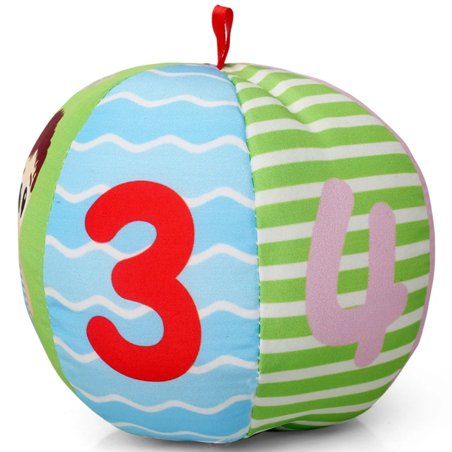 Numbers Pink Rattle Ball