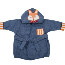 Orange Stripe Blue Star Bathrobe