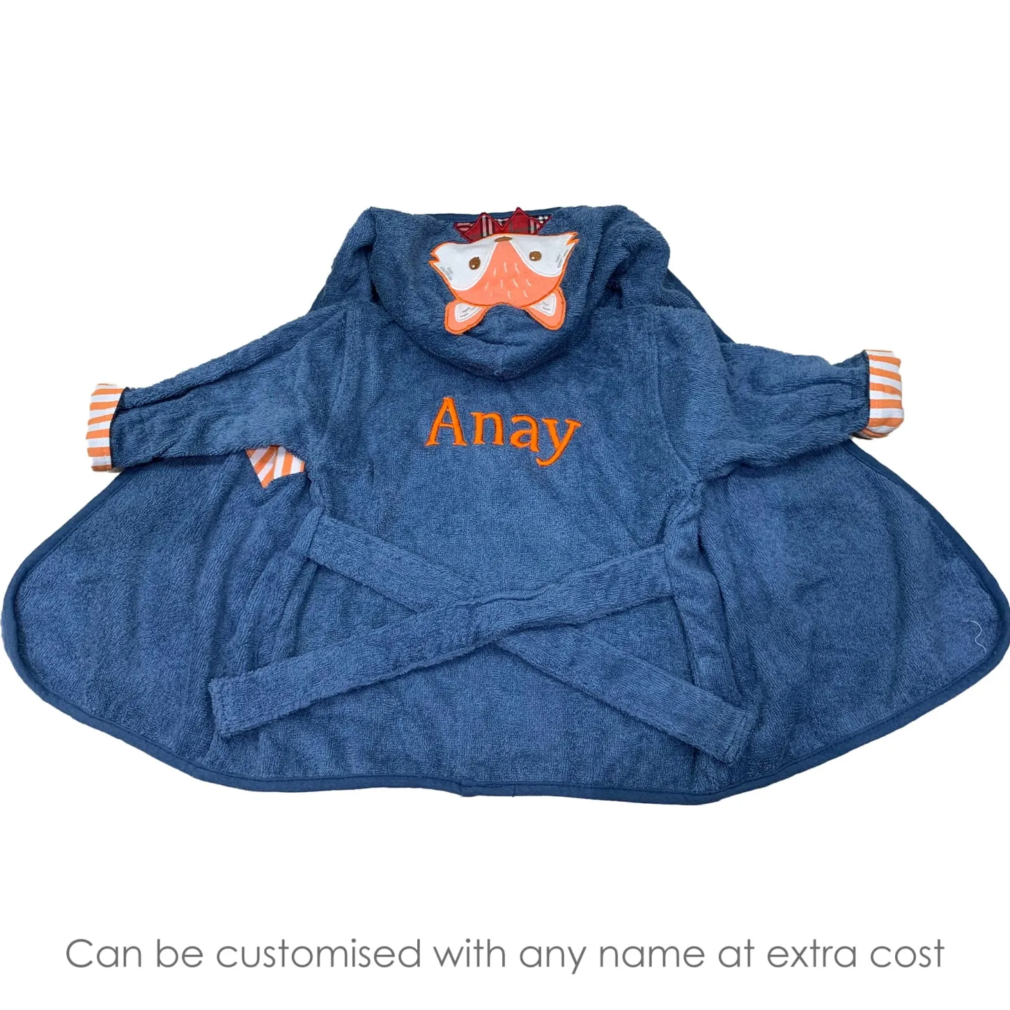 Orange Stripe Blue Star Bathrobe