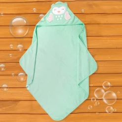 Owl Green Hooded Towel