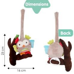 Owl Grey Hanging Pulling Toy