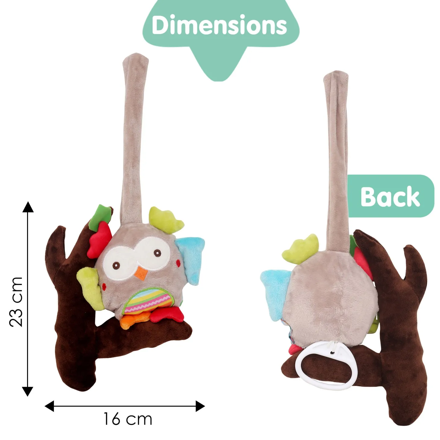 Owl Grey Hanging Pulling Toy