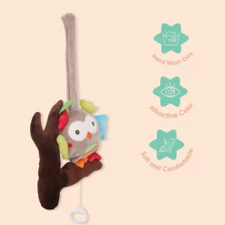 Owl Grey Hanging Pulling Toy