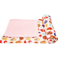 Owl Pink And White Bubble Blanket