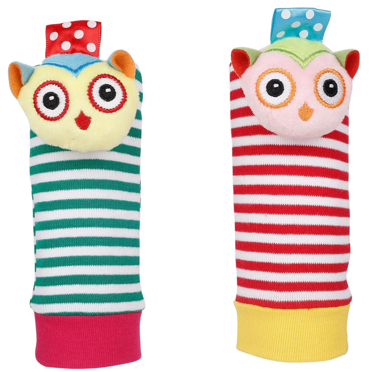 Owls In Love Multicolour Set of 2 Socks Rattle