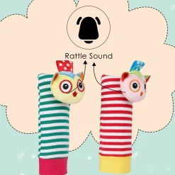 Owls In Love Multicolour Set of 2 Socks Rattle
