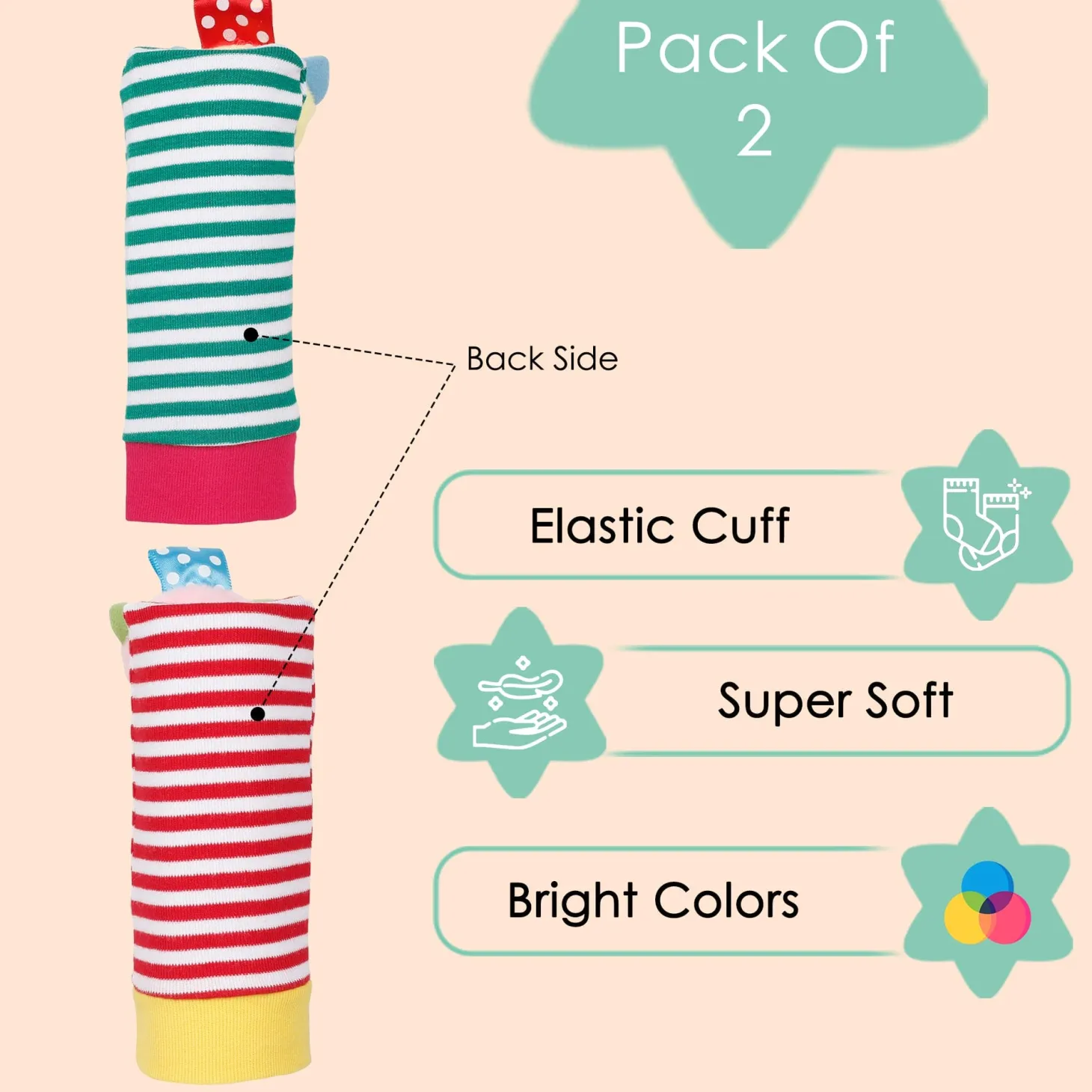 Owls In Love Multicolour Set of 2 Socks Rattle