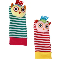 Owls In Love Multicolour Set of 2 Socks Rattle