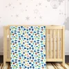 Owls In The Forest Blue Blanket