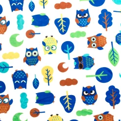Owls In The Forest Blue Blanket