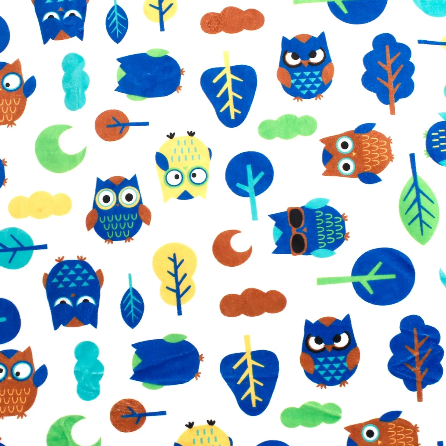 Owls In The Forest Blue Blanket
