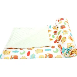 Owls In The Forest Green Blanket