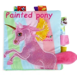 Painted Pony Educational Learning 3D Cloth Book With Rustle Paper - Multicolour