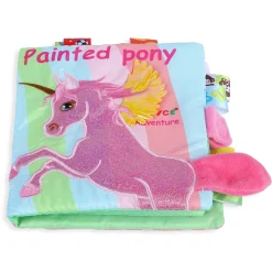 Painted Pony Educational Learning 3D Cloth Book With Rustle Paper - Multicolour