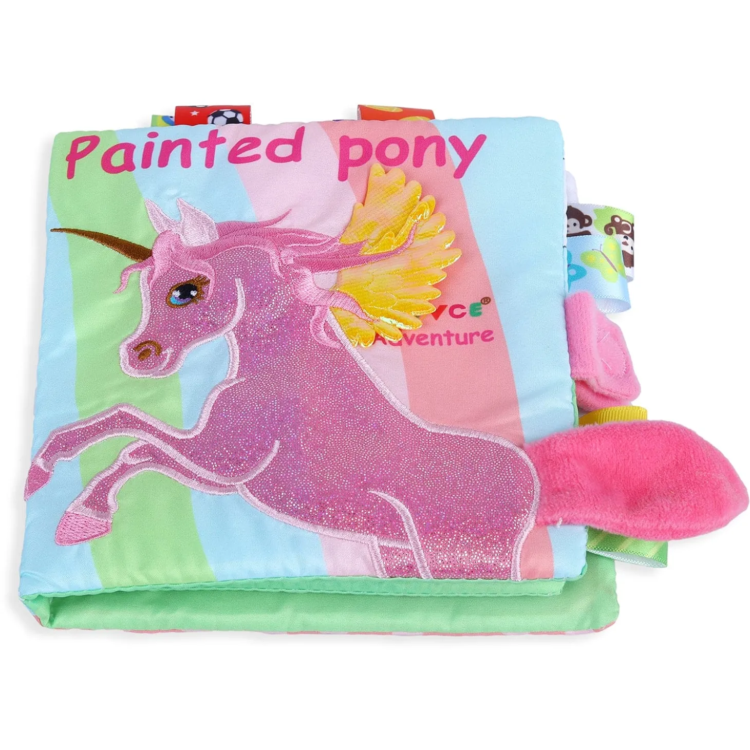 Painted Pony Educational Learning 3D Cloth Book With Rustle Paper - Multicolour